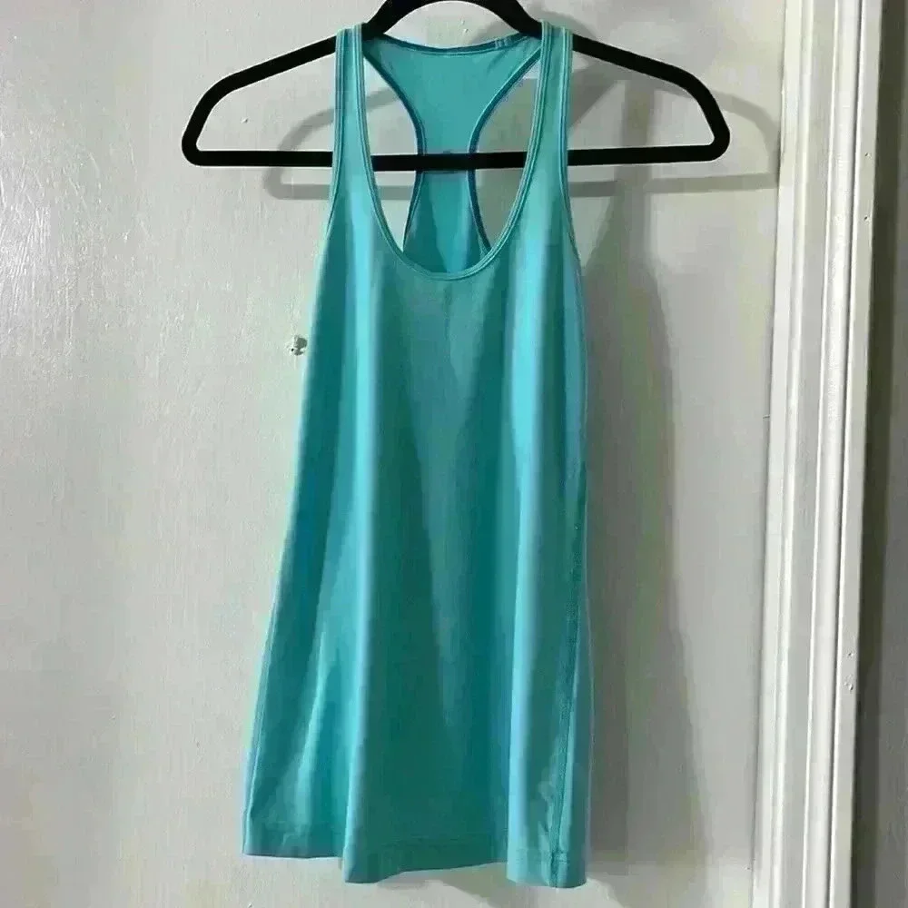 LULULEMON Cool Racerback Tank top size 4aqua blue